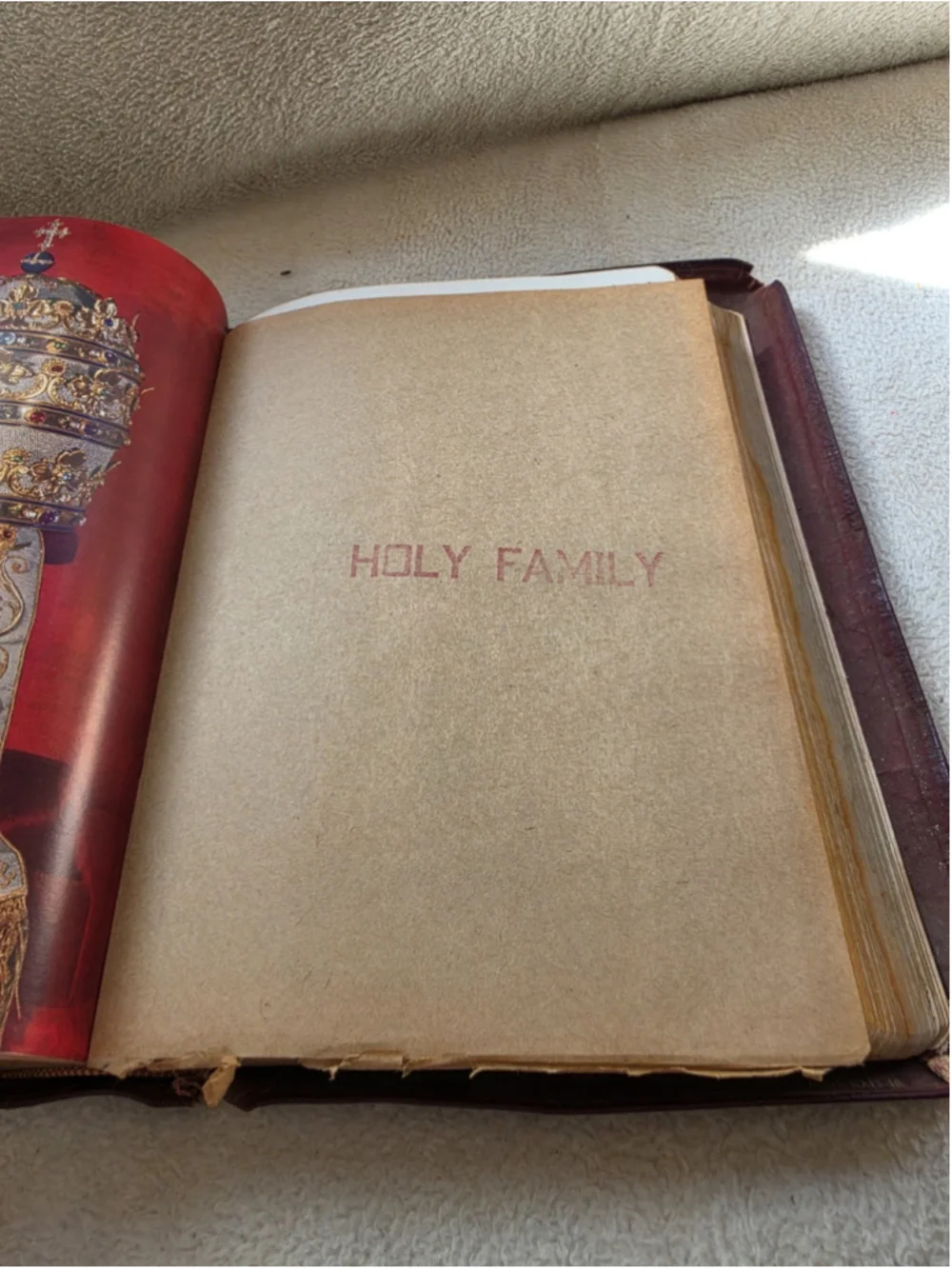 Vintage 1953 Family Rosary Edition Holy Bible - Catholic Press, Rev. O'Connell